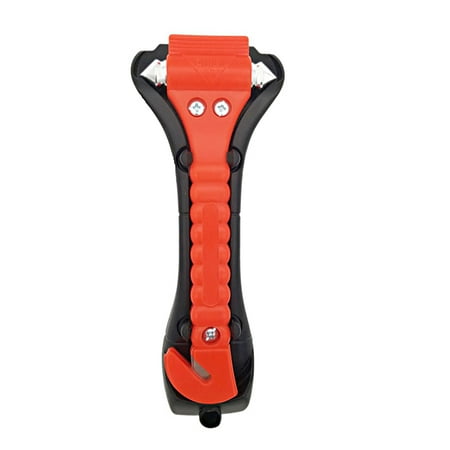 STA Car Emergency Tool,Hardened Steel Car Window Breaker Hammer,Personal Safety Tool,Quick Response Emergency Tool,Self Defence Tool Seat Belt Cutter Black